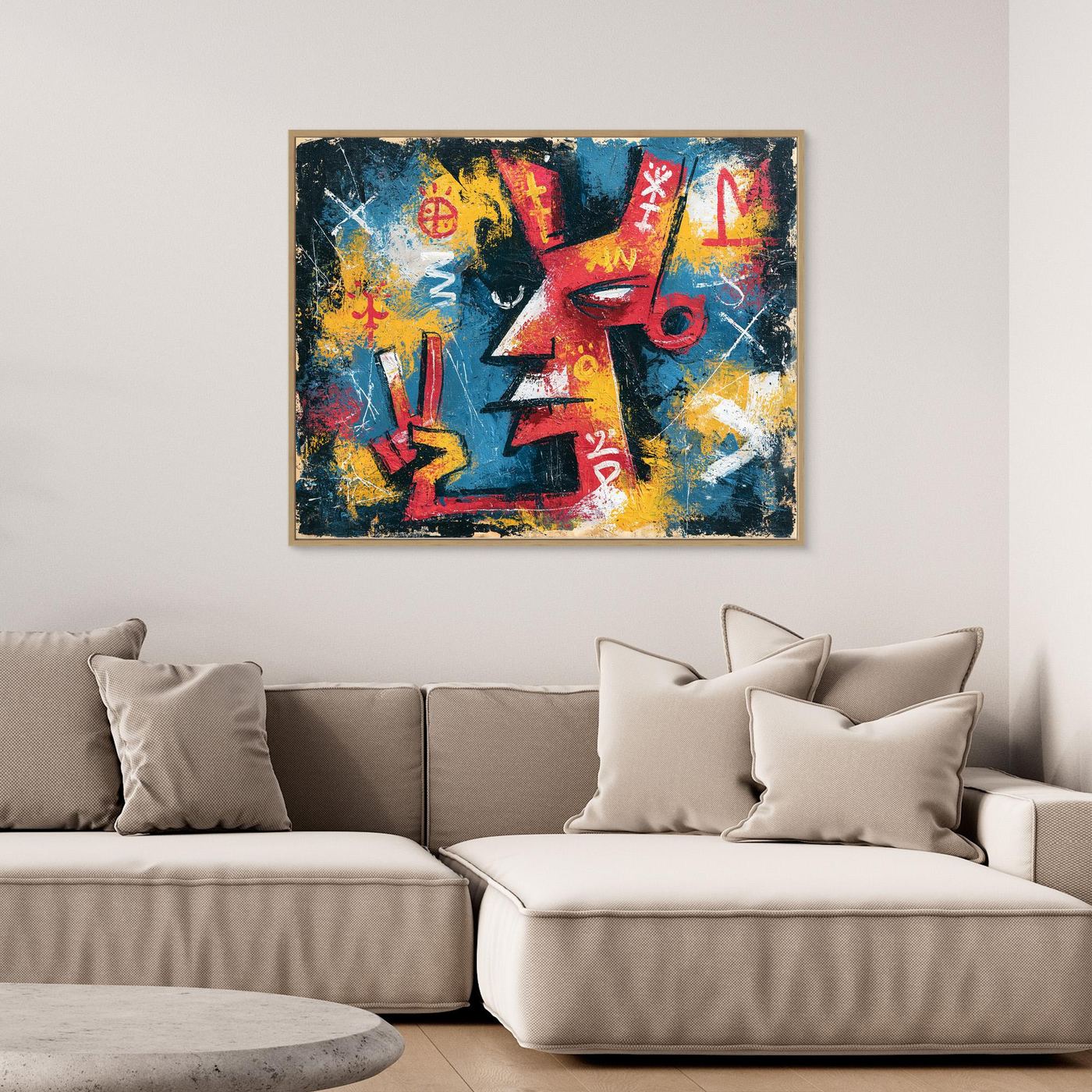 Urban Mask Framed Pop Art Canvas | Bold Wall Art