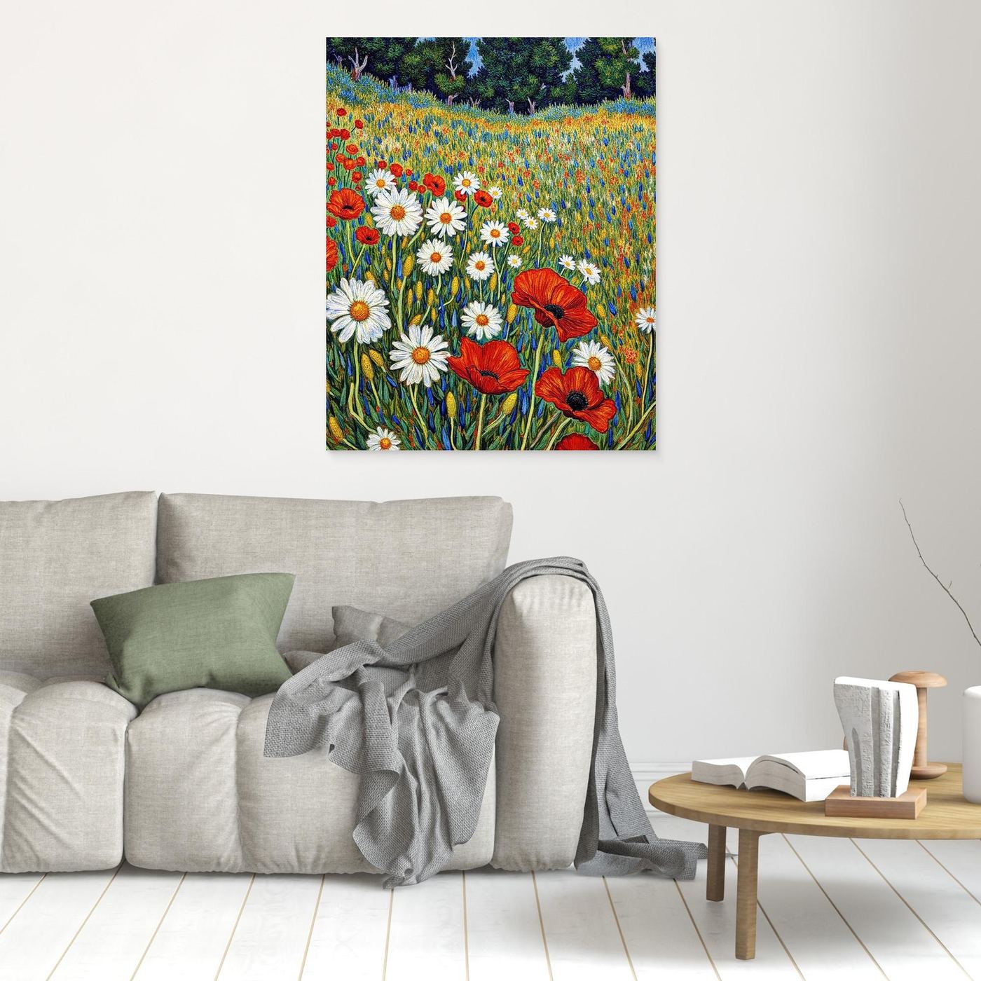 Hallway Wall Art – Floral Wildflower Meadow Canvas Print