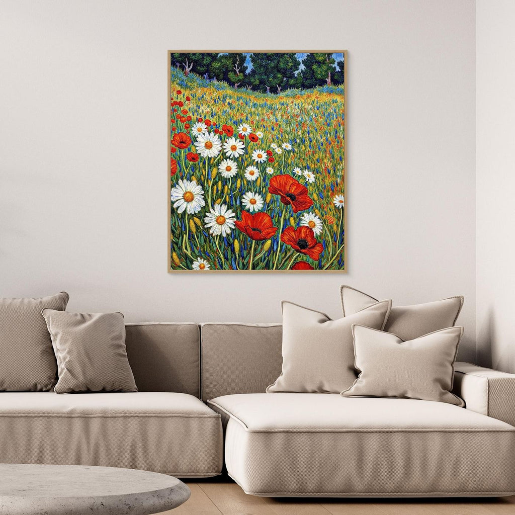 Hallway Wall Art – Floral Wildflower Meadow Canvas Print