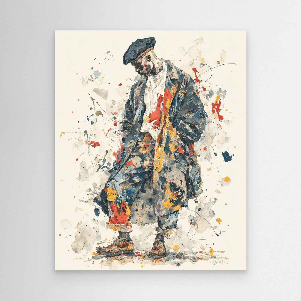 Dapper Gentleman Framed Pop Art Canvas – Urban Street Art Style