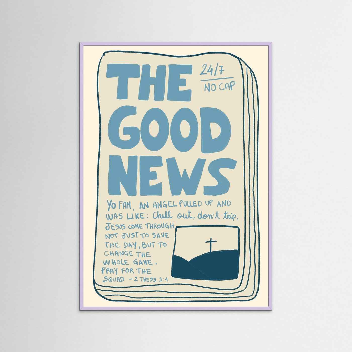 Fine Art Paper Print – The Good News Christian Wall Art