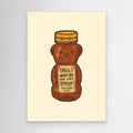 Christian Nursery Wall Art | Proverbs 16:24 Honey Bear Print