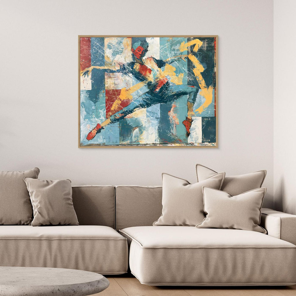 Abstract Dancer Framed Pop Art Canvas