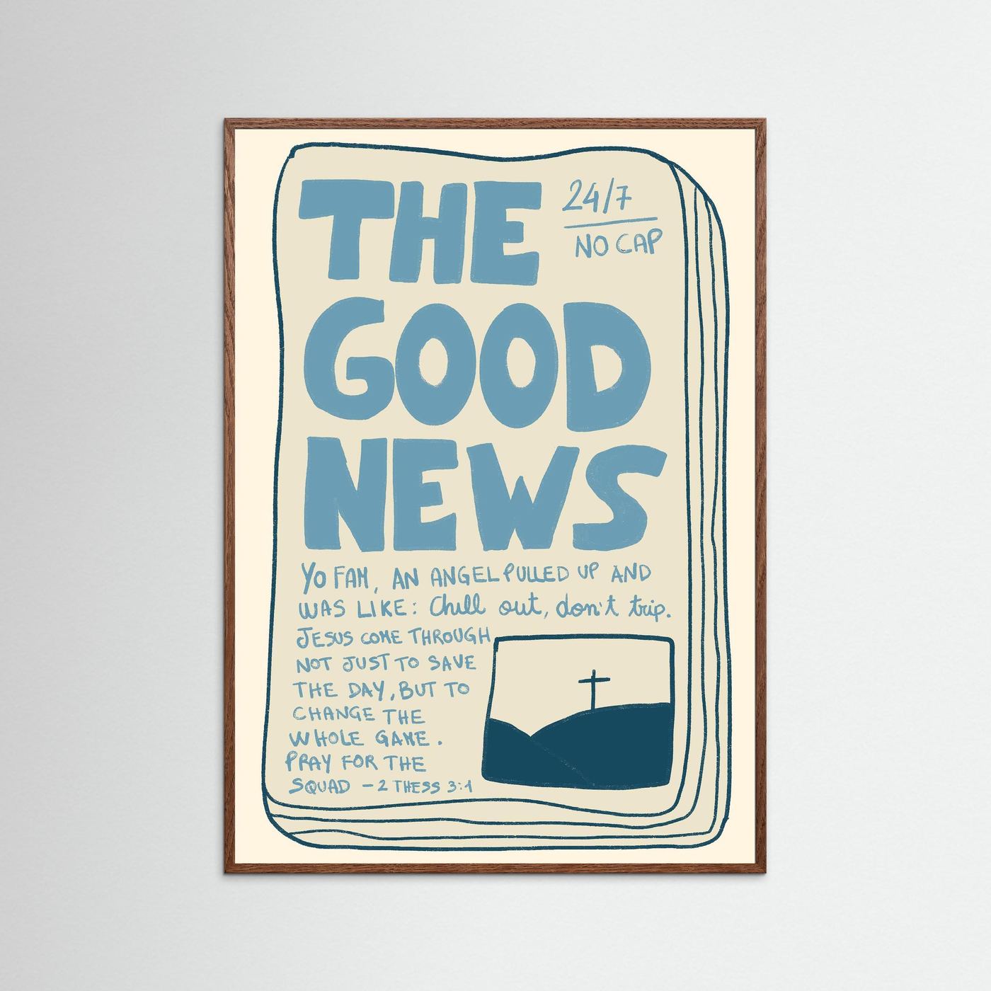 Fine Art Paper Print – The Good News Christian Wall Art