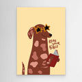 Christian Wall Art - Fun Sausage Dog Bible Print for Kids Nursery