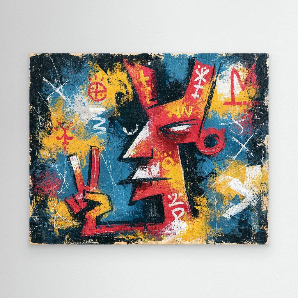 Urban Mask Framed Pop Art Canvas | Bold Wall Art