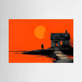 Rustic Sunset Wall Art – Noir Canvas Print