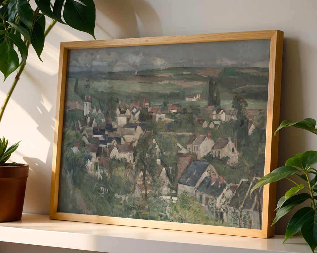 Countryside Village Landscape Art Print
