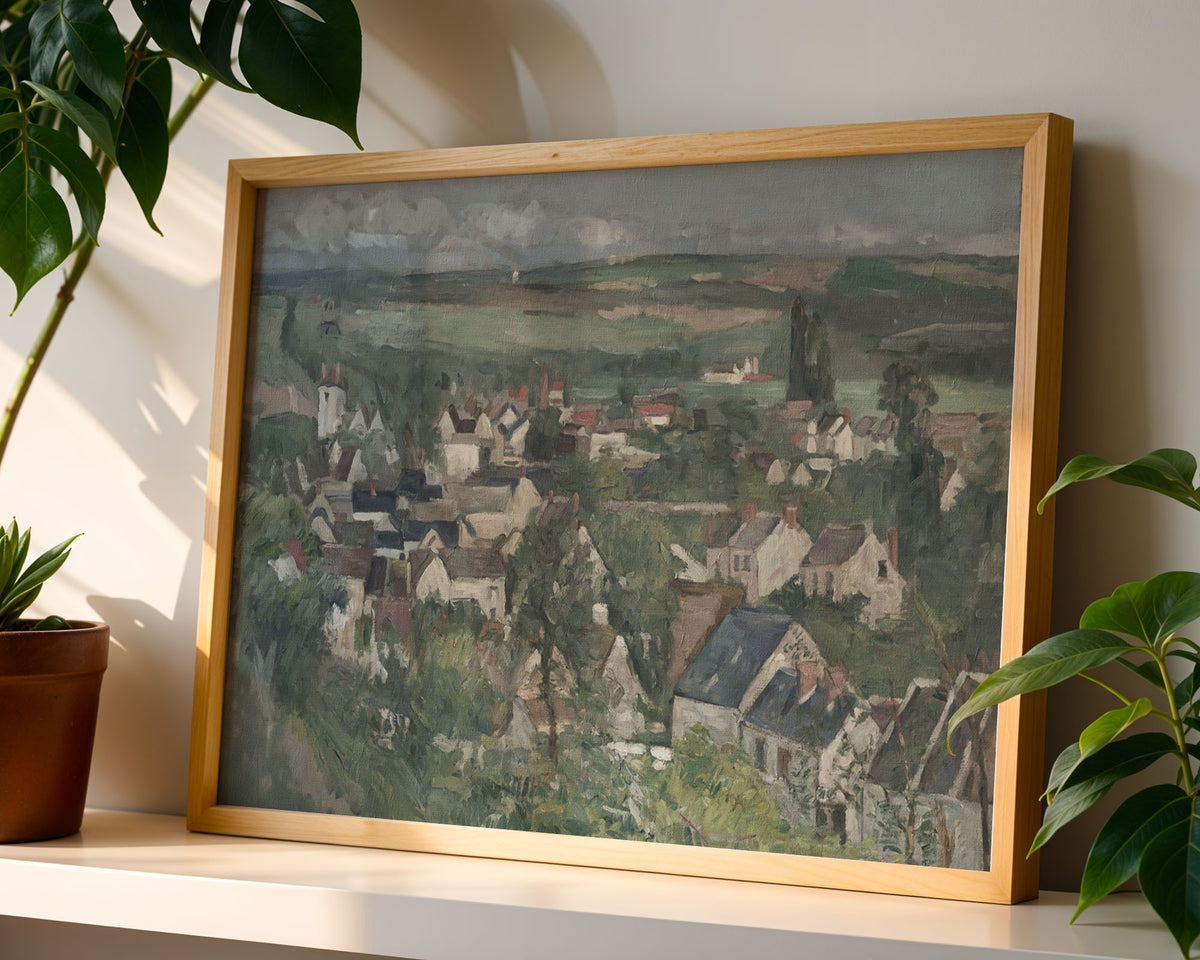 Countryside Village Landscape Art Print