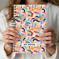Colourful Abstract City Spiral Notebook A5 Lined Journal for Creative Writing