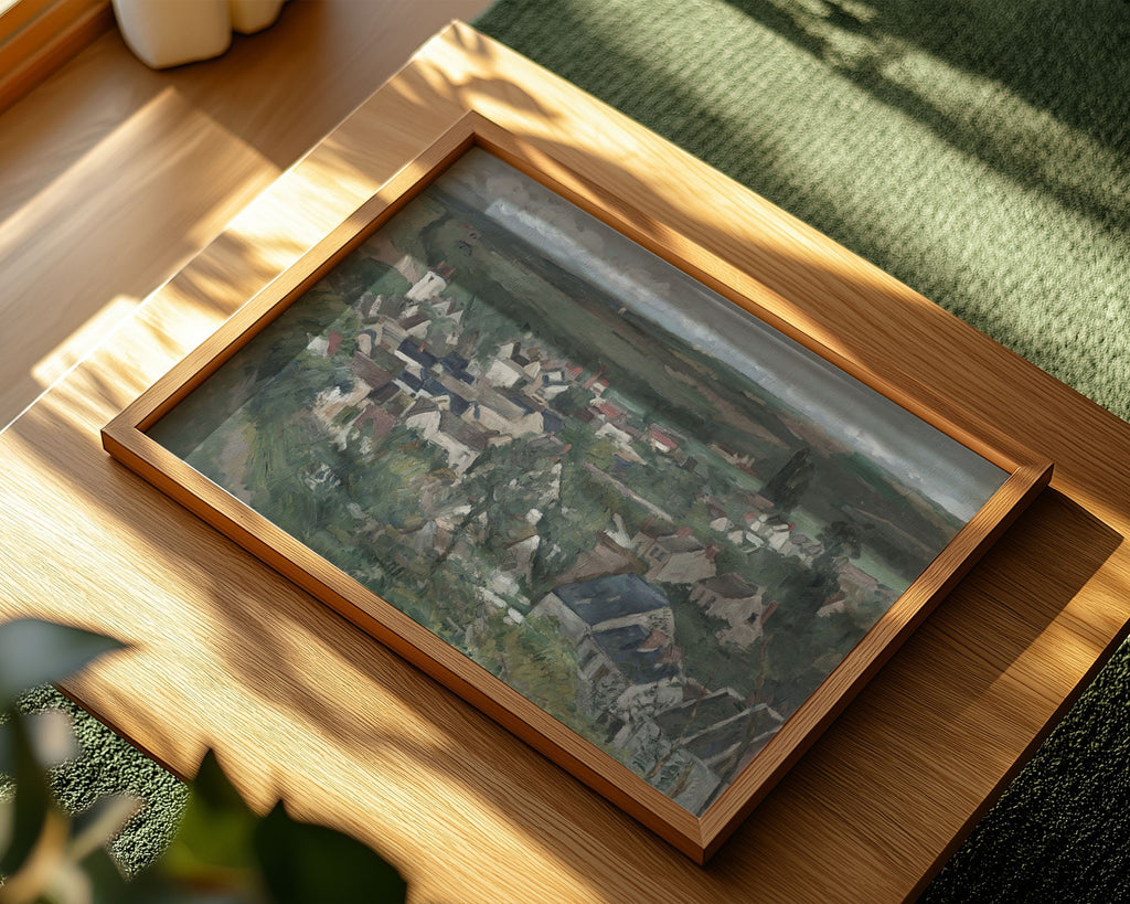 Countryside Village Landscape Art Print