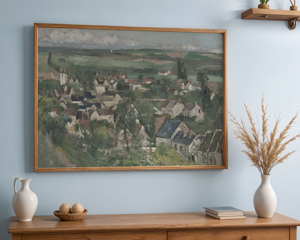 Countryside Village Landscape Art Print
