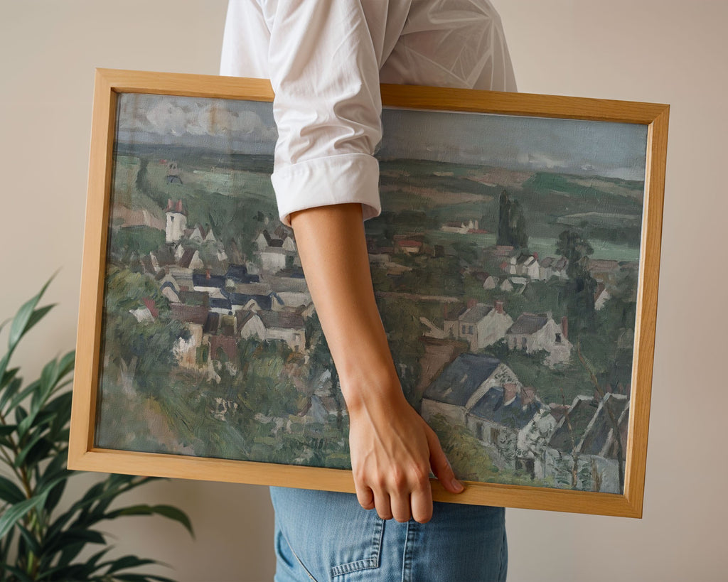 Countryside Village Landscape Art Print