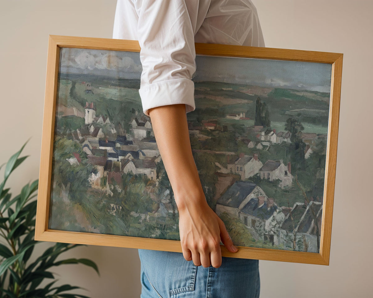 Countryside Village Landscape Art Print