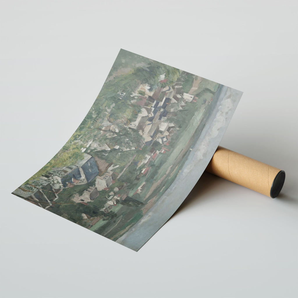 Countryside Village Landscape Art Print