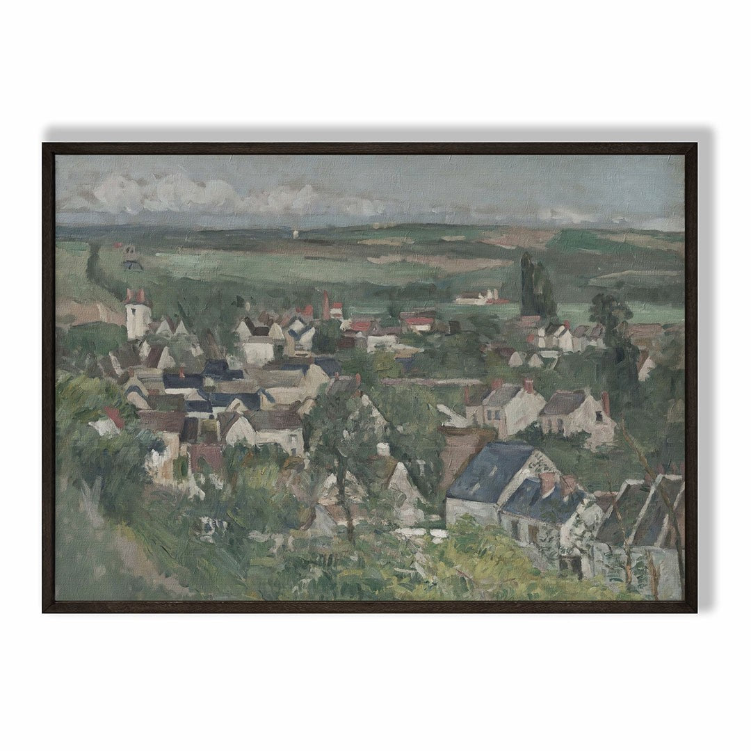 Countryside Village Landscape Art Print