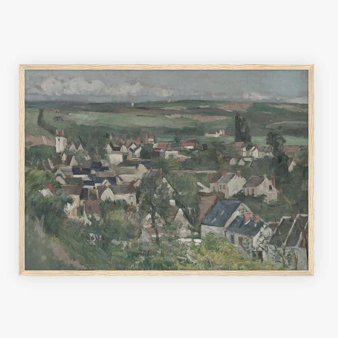 Countryside Village Landscape Art Print