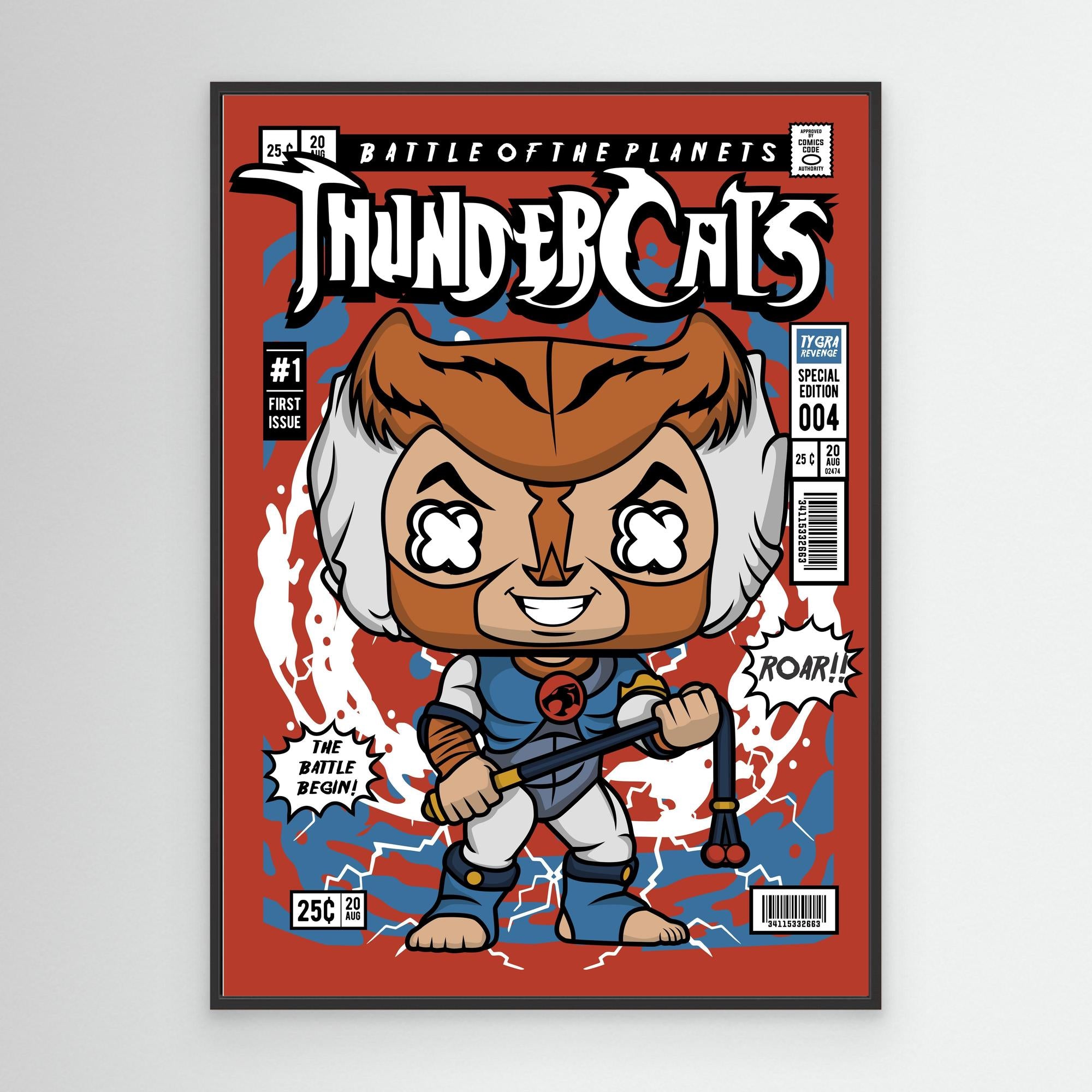Thundercats Comic Wall Art | Retro 80s Kids Bedroom Decor - Framed Pop Art