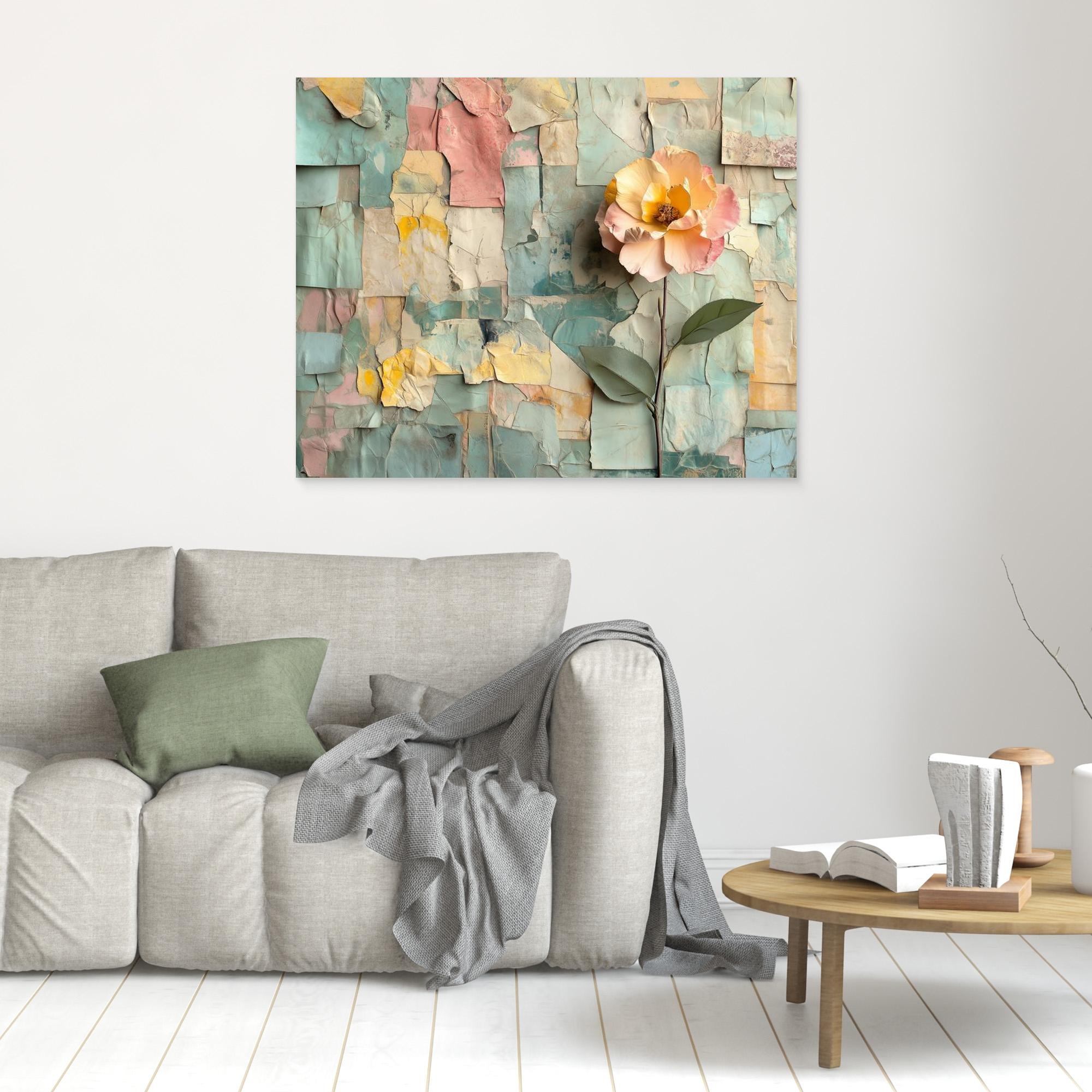 Abstract Floral Wall Art Canvas for Bedroom Decor
