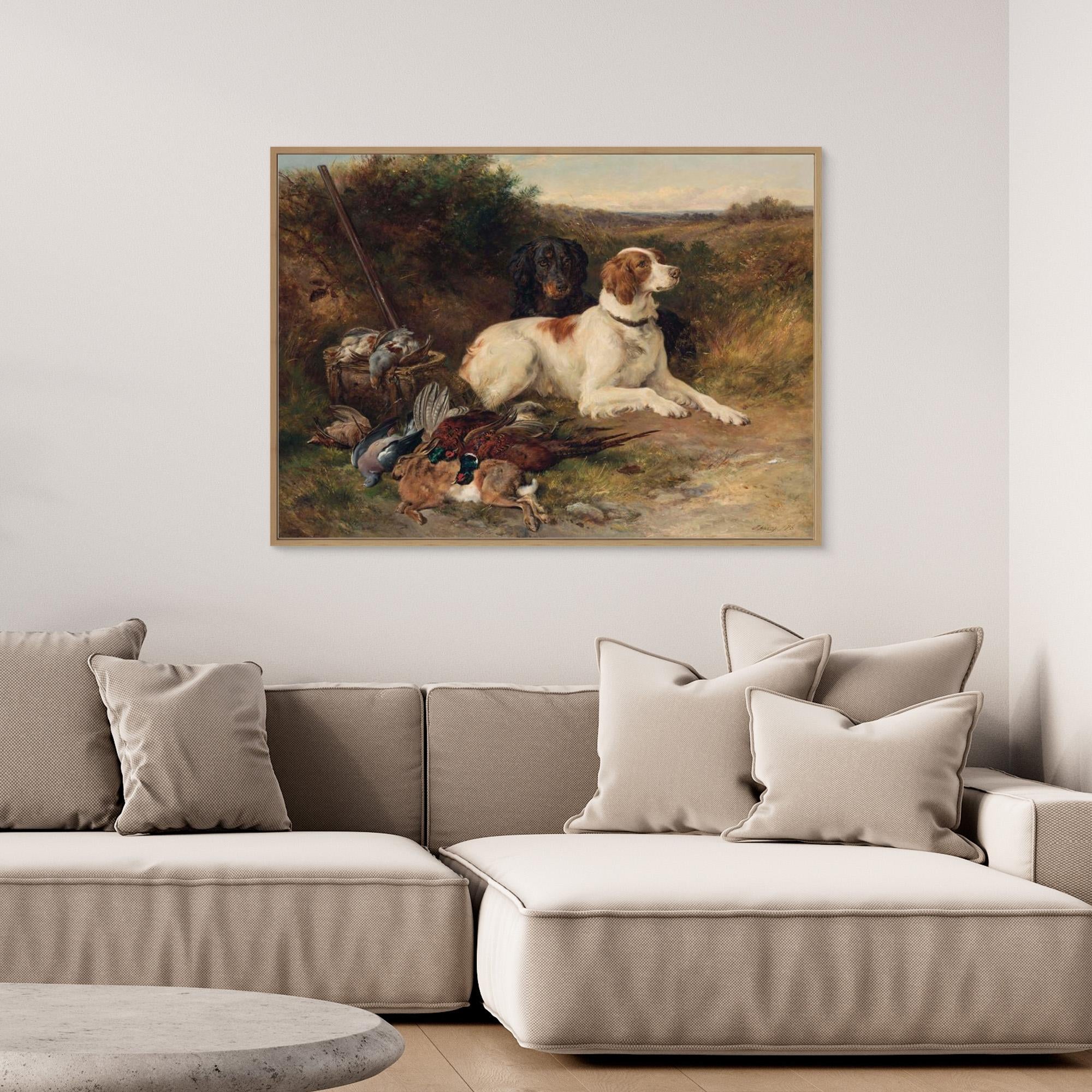 Vintage Hunting Dog Wall Art | Traditional Hallway Wall Art - Framed Pop Art