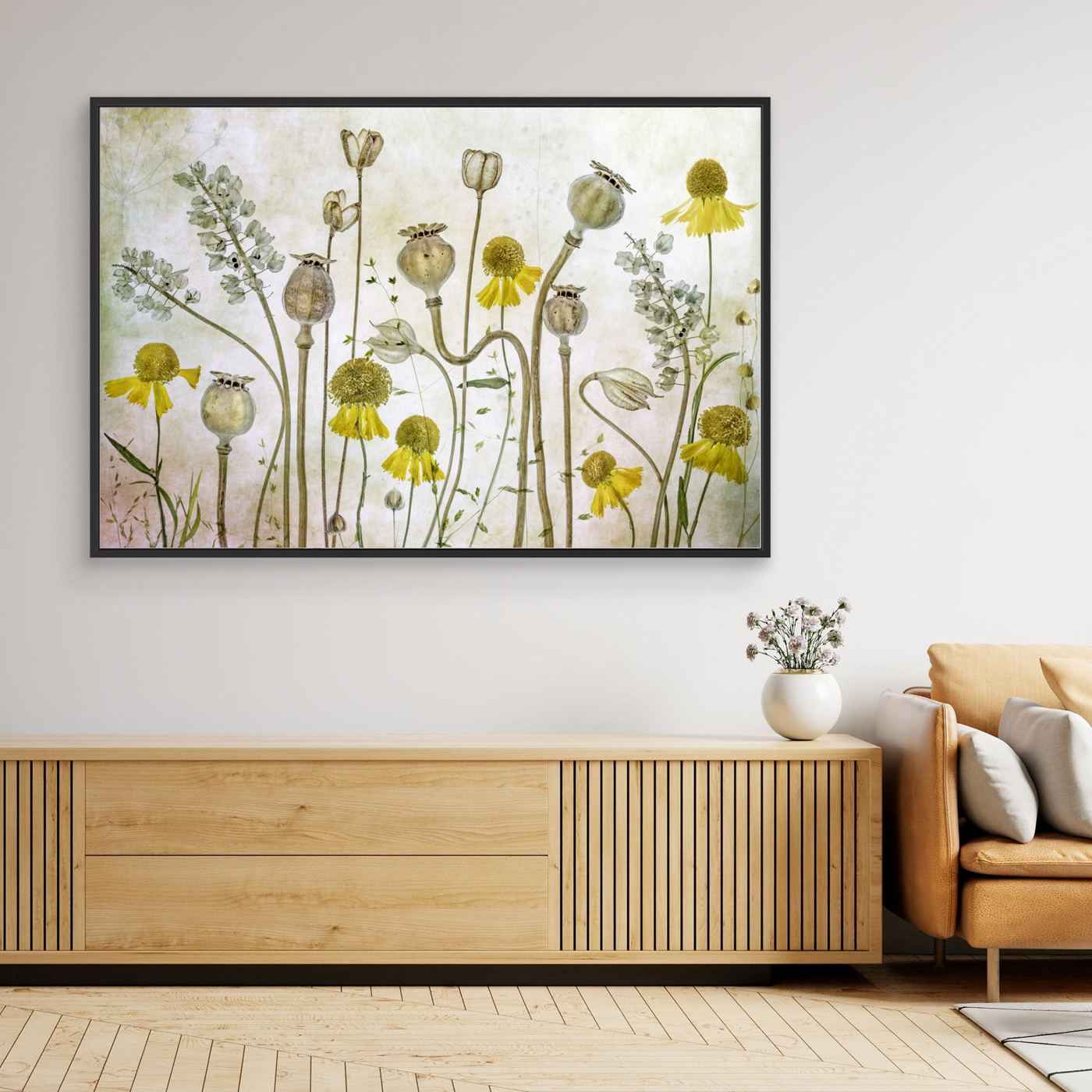 Botanical Wildflower Wall Art | Vintage Floral Kitchen Decor