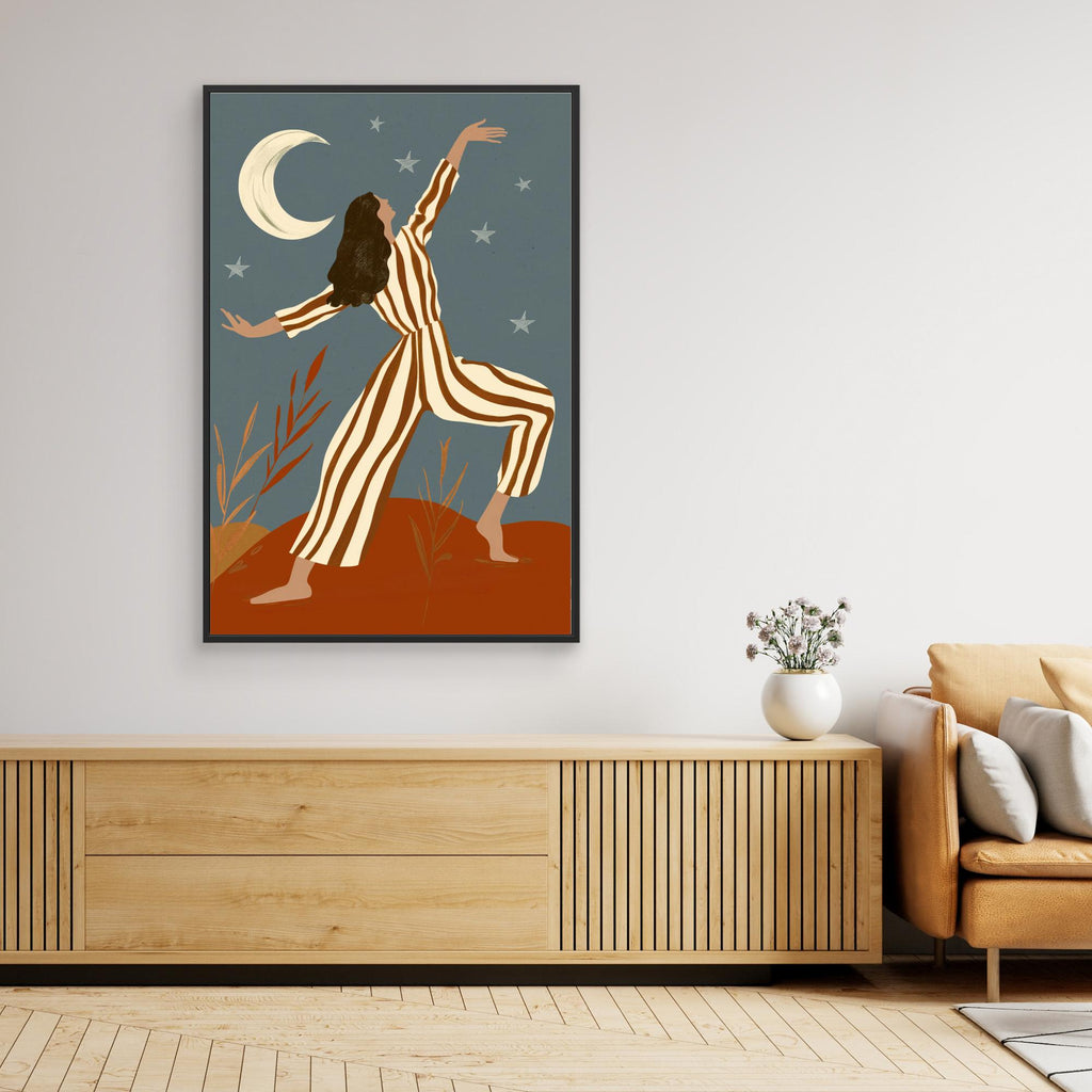Boho Dancing With Stars Wall Art | Modern Nursery Decor - Framed Pop Art