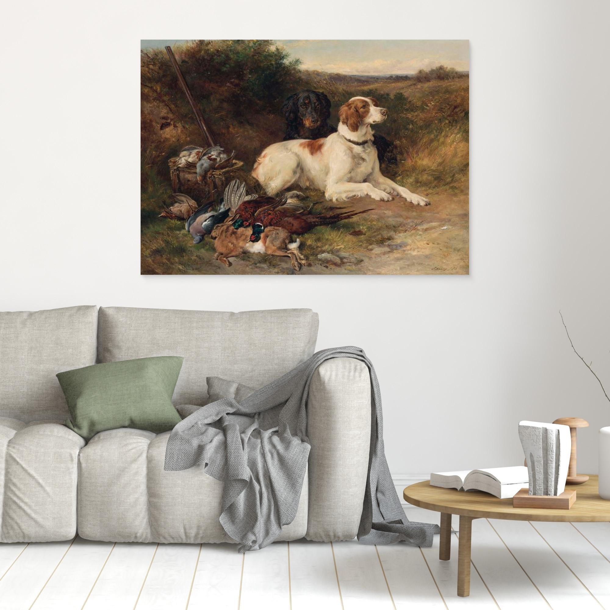 Vintage Hunting Dog Wall Art | Traditional Hallway Wall Art - Framed Pop Art