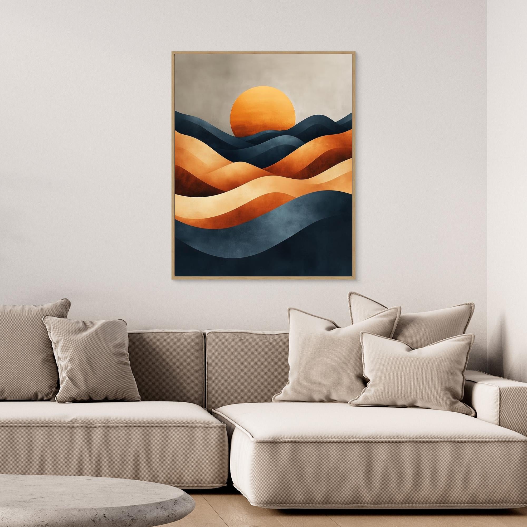 Abstract Desert Sunset Canvas Print | Modern Wall Art UK