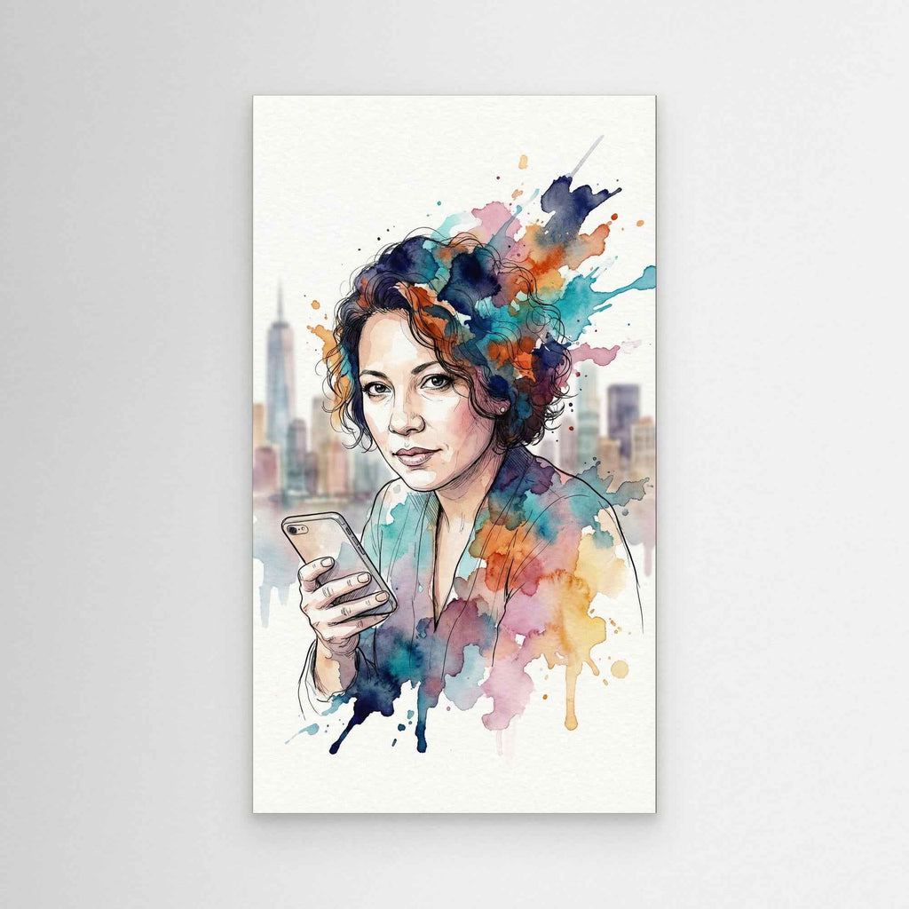 Custom Watercolour Portrait | Personalised Urban Wall Art UK - Framed Pop Art