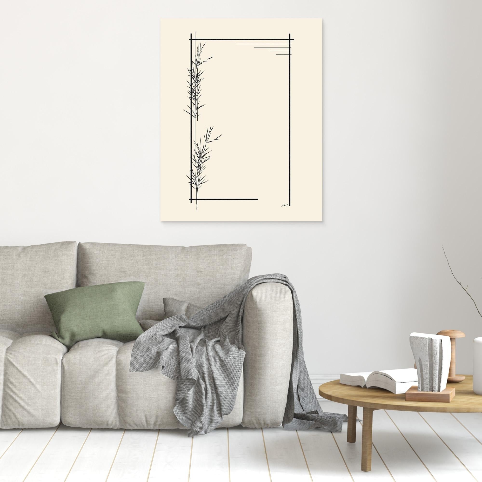 Minimalist Botanical Line Art Framed Wall Decor