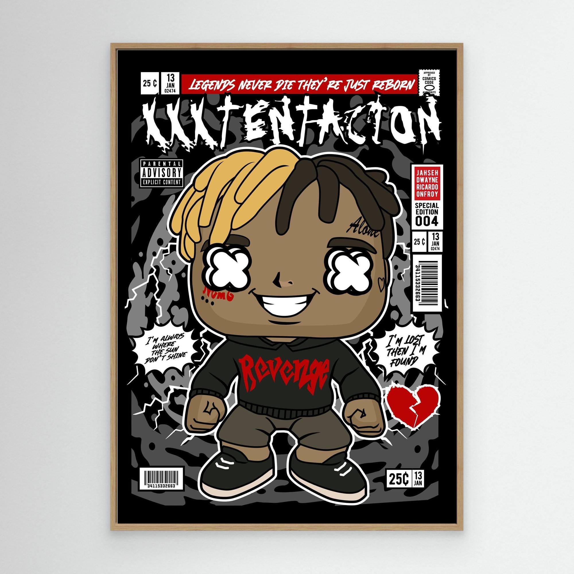 XXXTentacion Inspired Canvas Print for Hallway Wall Art - Framed Pop Art