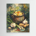 Rustic Rice Pot Kitchen Canvas Foodie Wall Art Print - Framed Pop Art