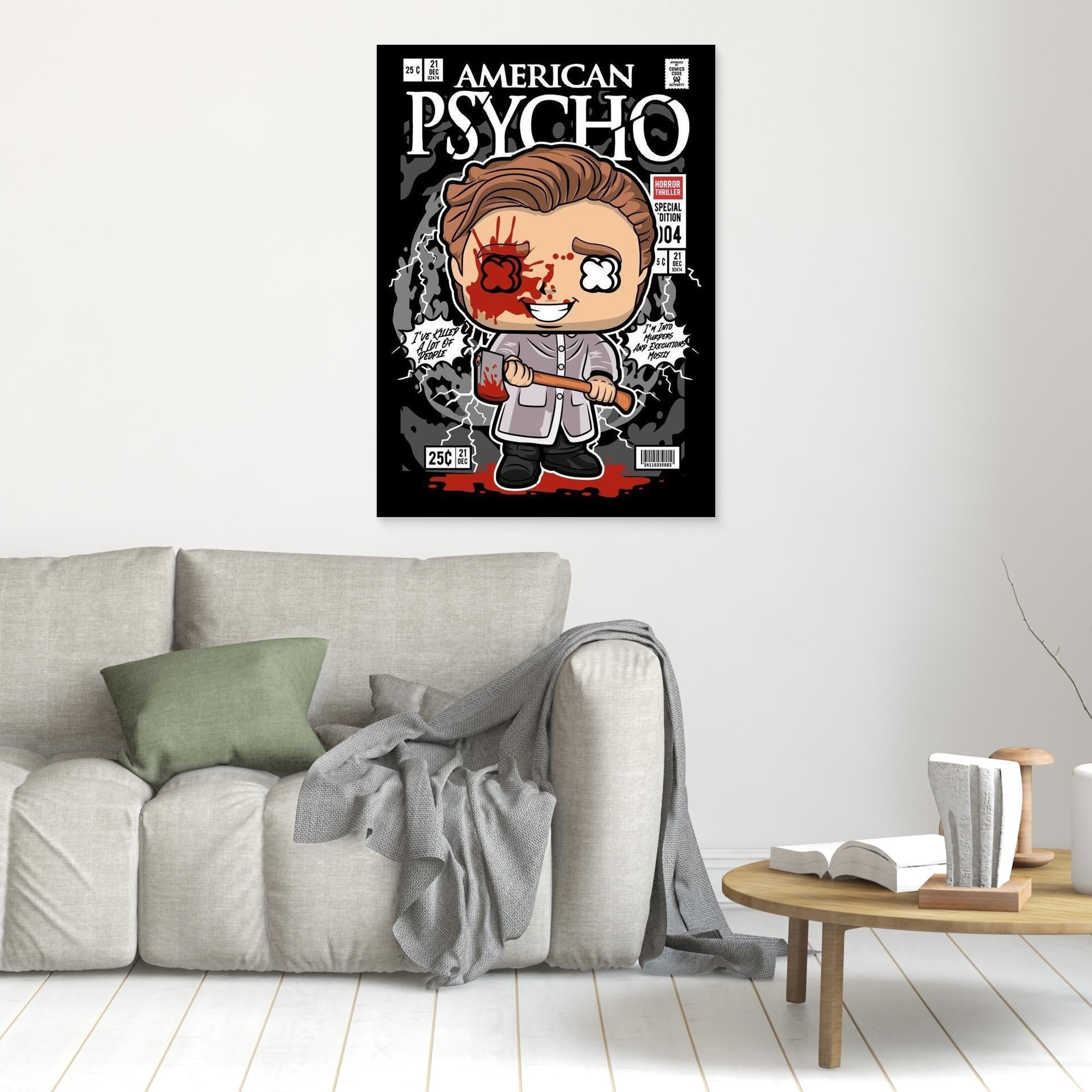 American Psycho Patrick Bateman Comic Style Wall Art