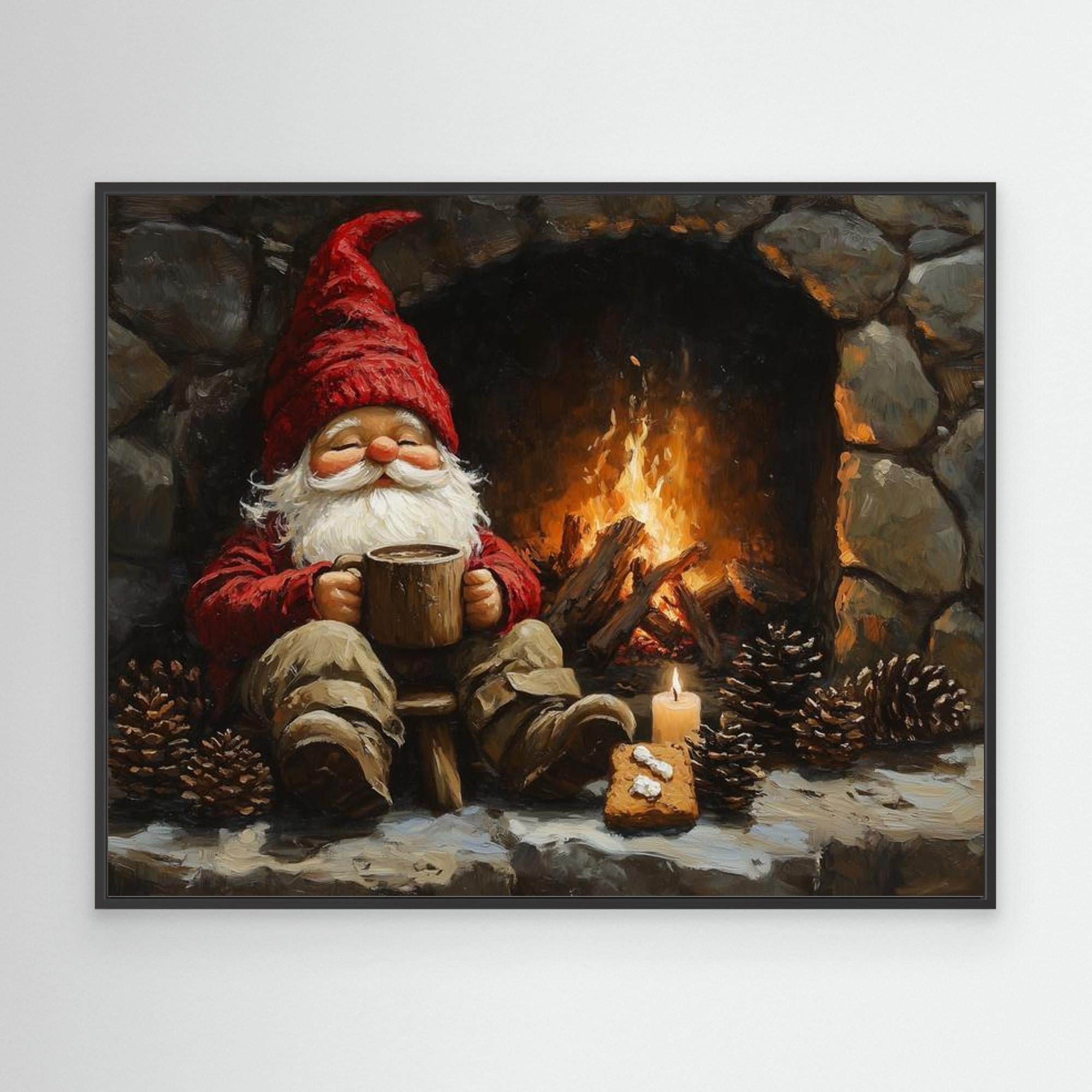 Scandinavian Tomte Folklore Art | Mythical Gnome Wall Decor