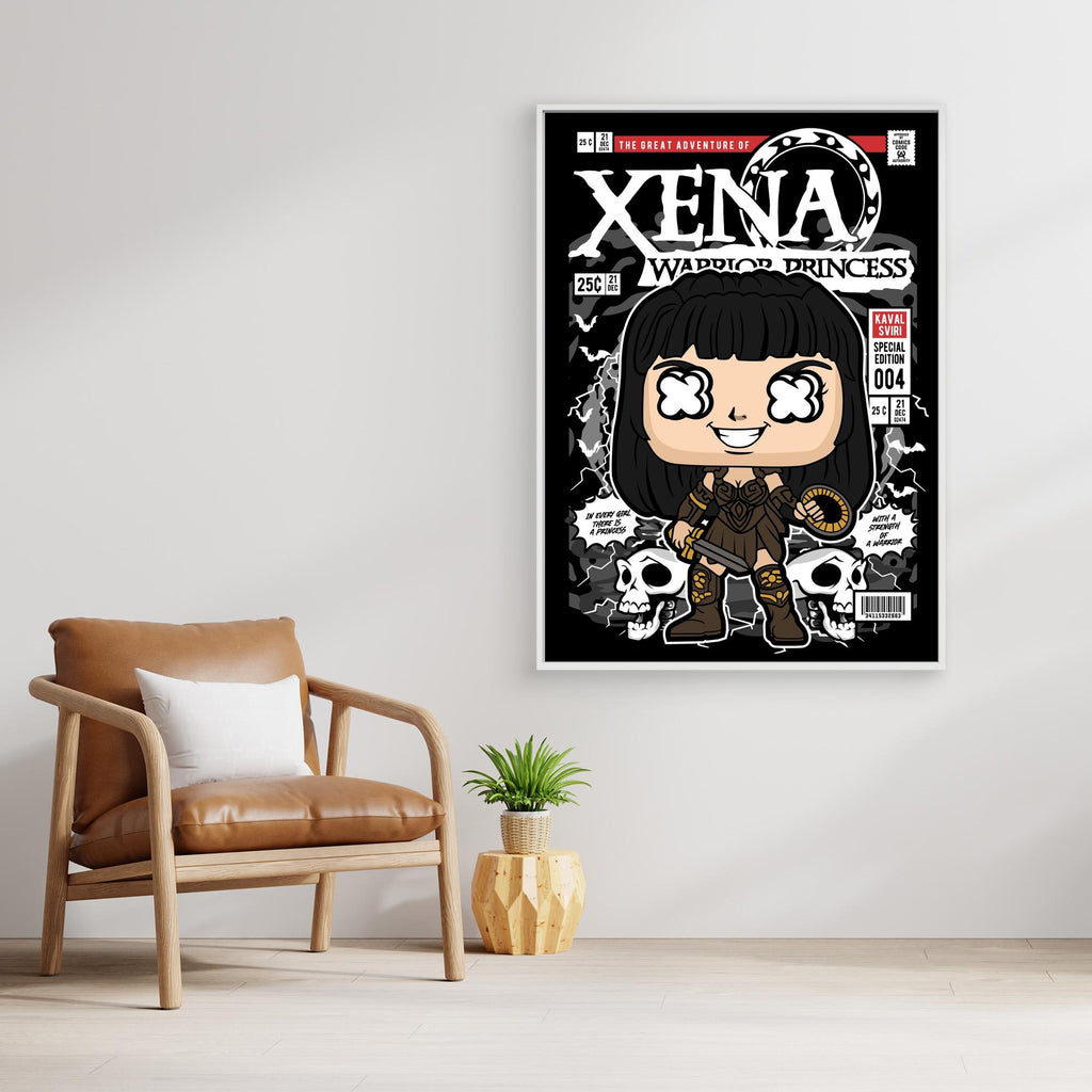Xena Warrior Princess Canvas Wall Art Hallway Print - Framed Pop Art