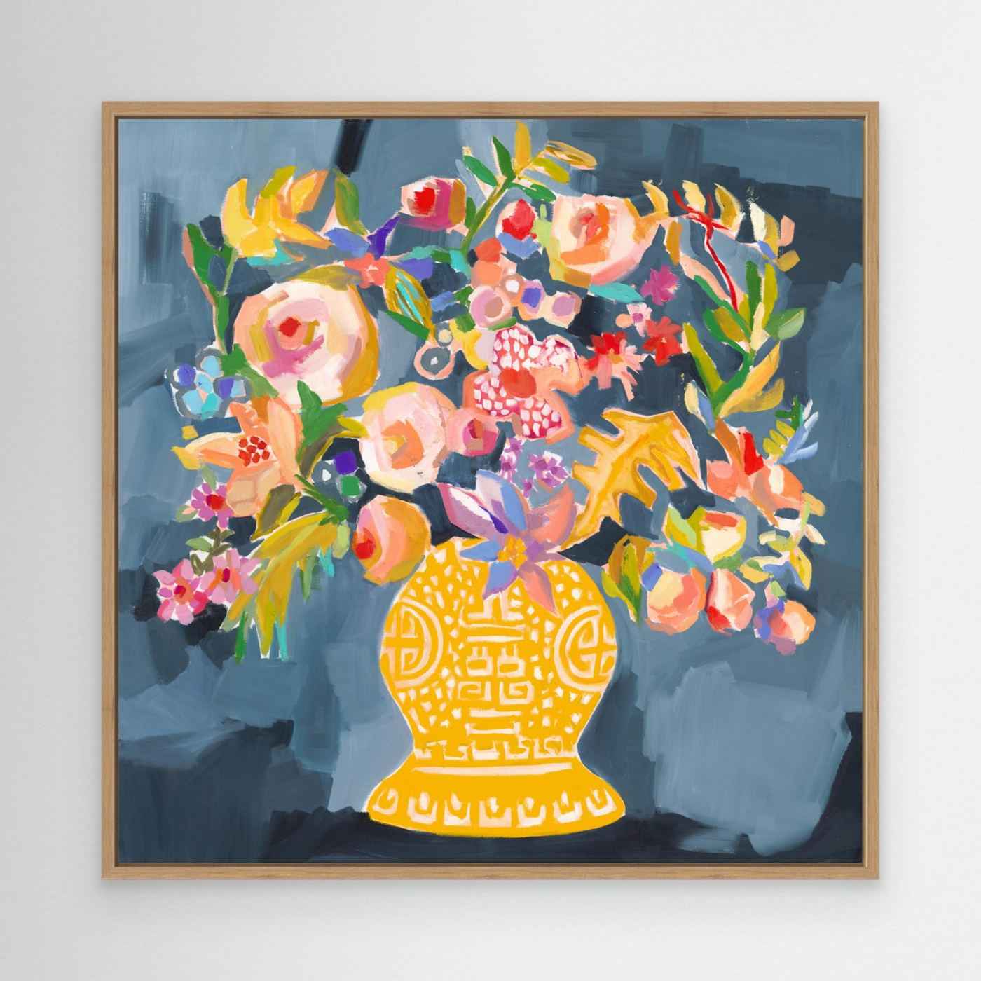 Colourful Floral Canvas Art for Kitchen Wall Decor