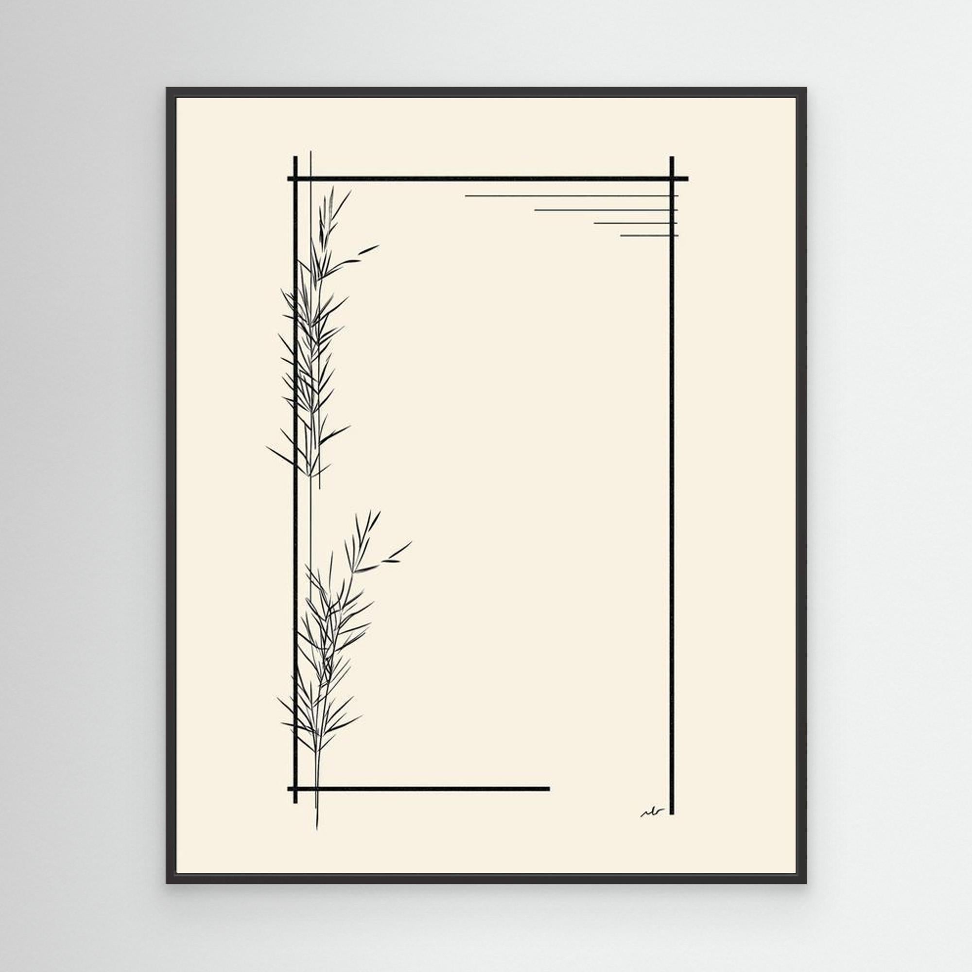 Minimalist Botanical Line Art Framed Wall Decor
