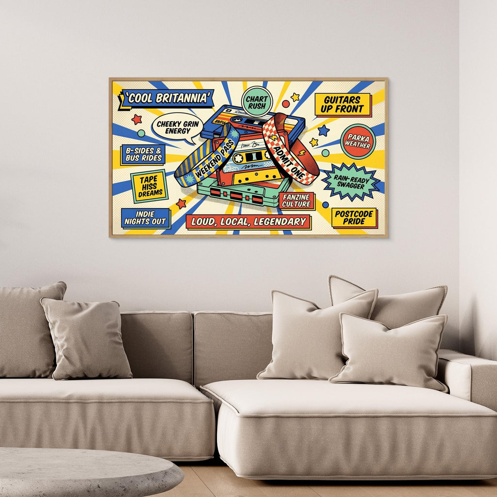Britpop Cassette Canvas – Loud Local Legendary Art