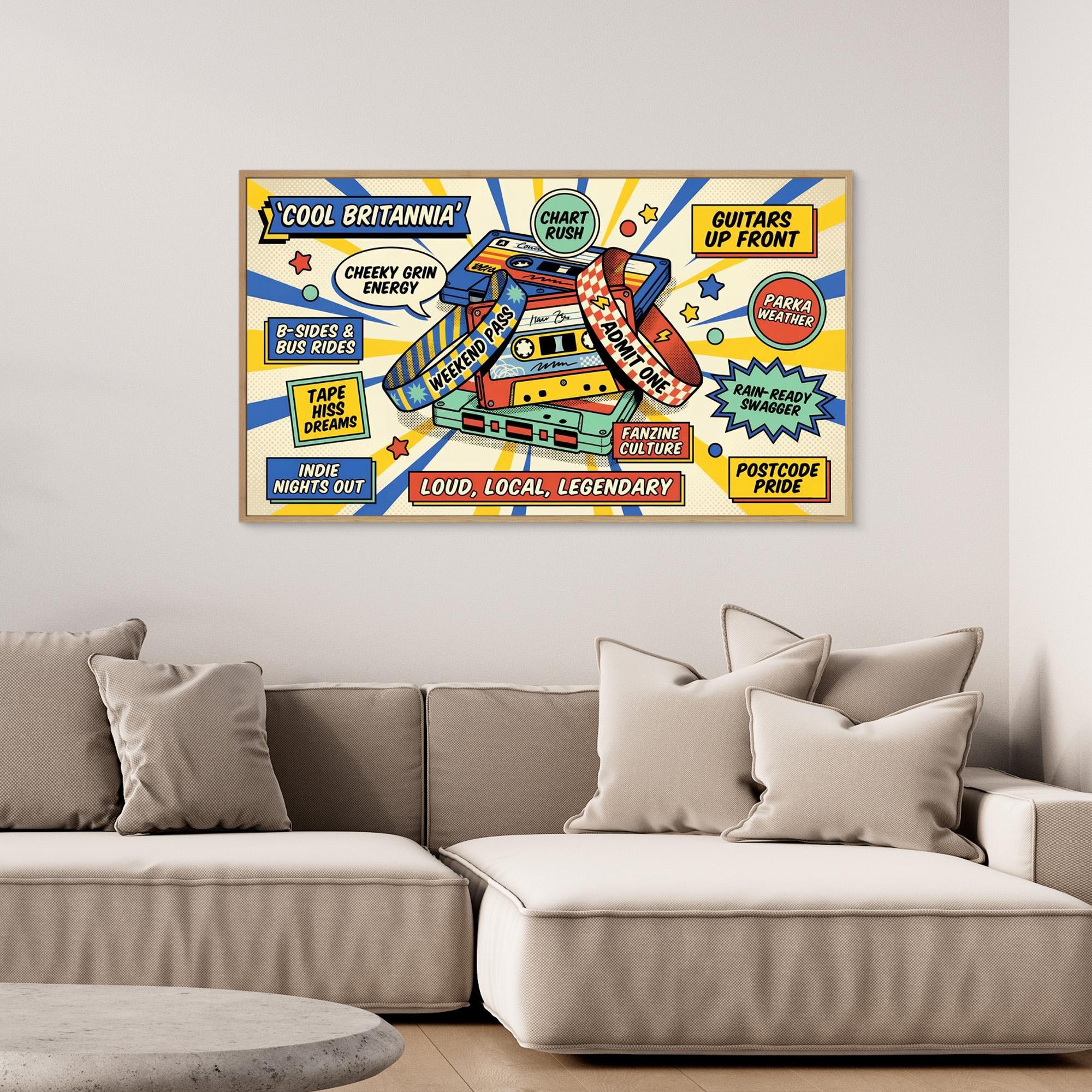 Britpop Cassette Canvas – Loud Local Legendary Art