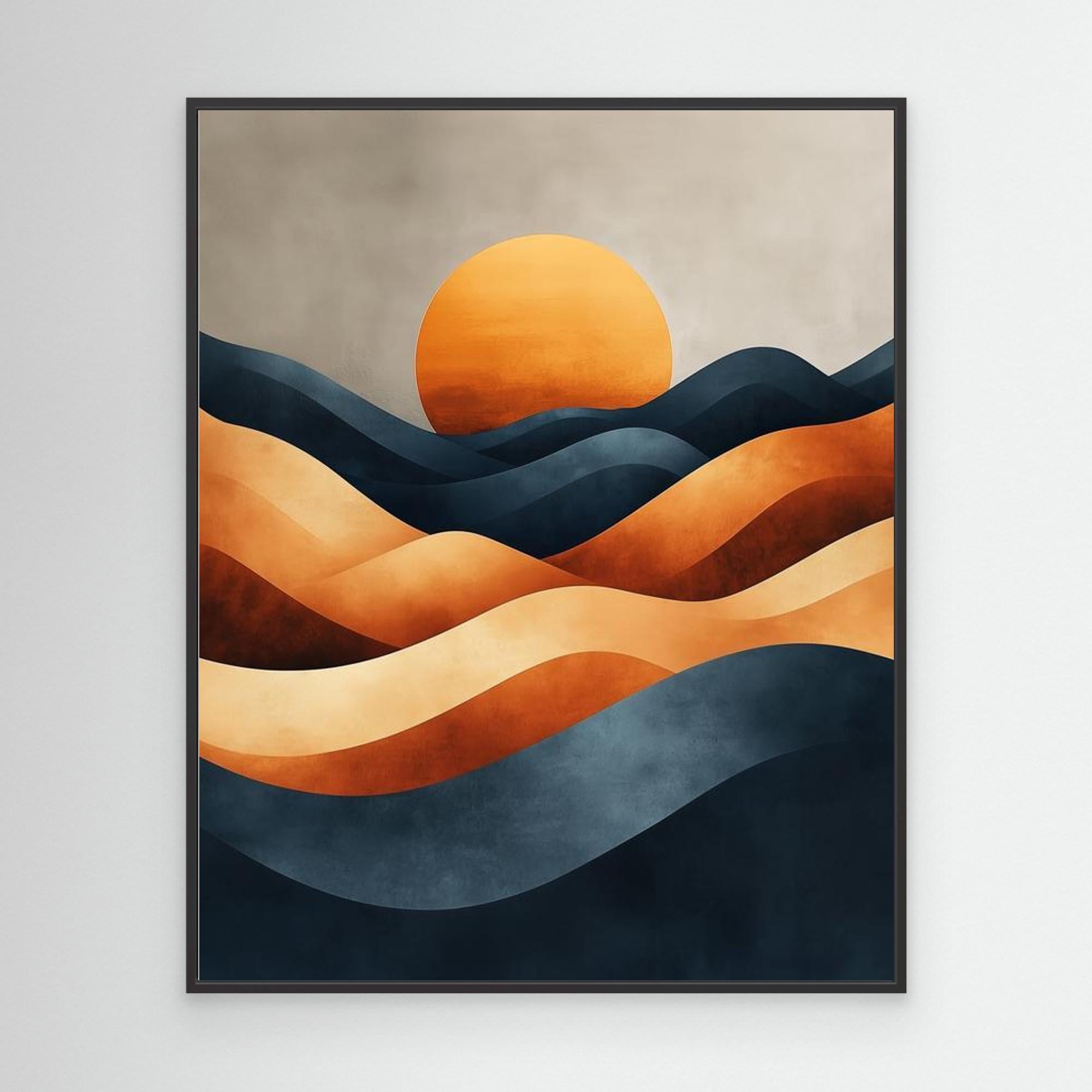 Abstract Desert Sunset Canvas Print | Modern Wall Art UK