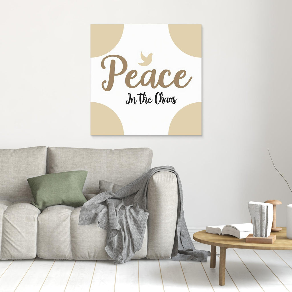 Peace In the Chaos Quote Framed Canvas Print | Zen Home Decor - Framed Pop Art
