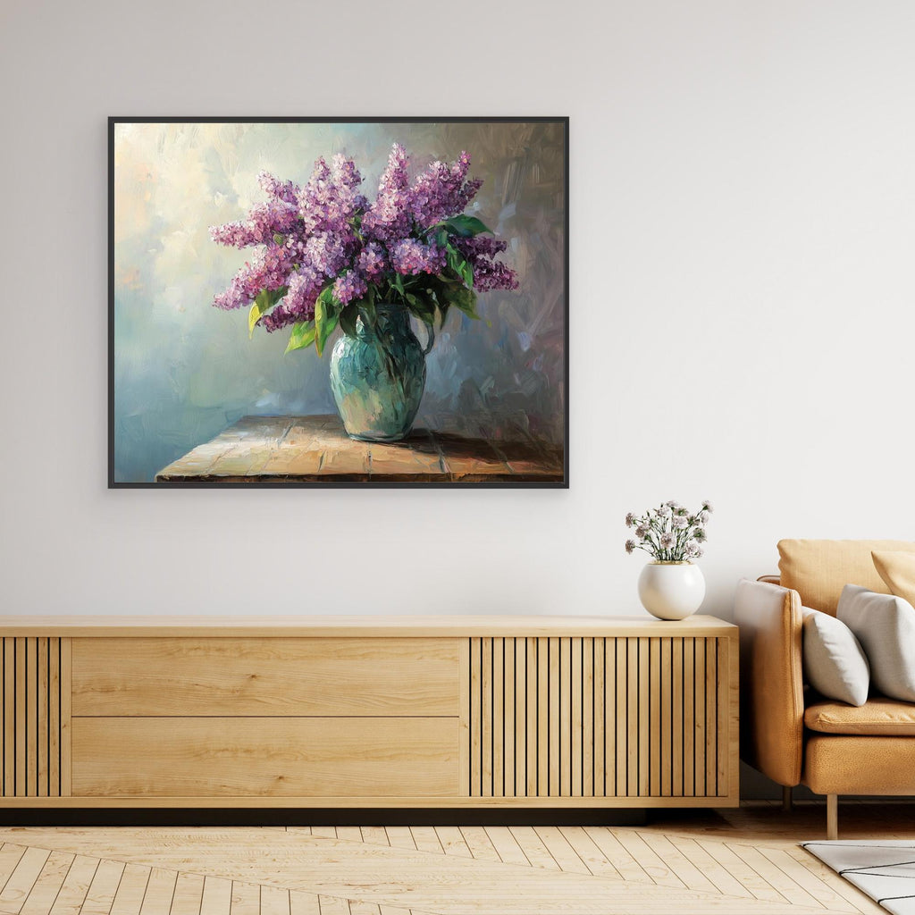 Lilac Bouquet Floral Canvas Print 