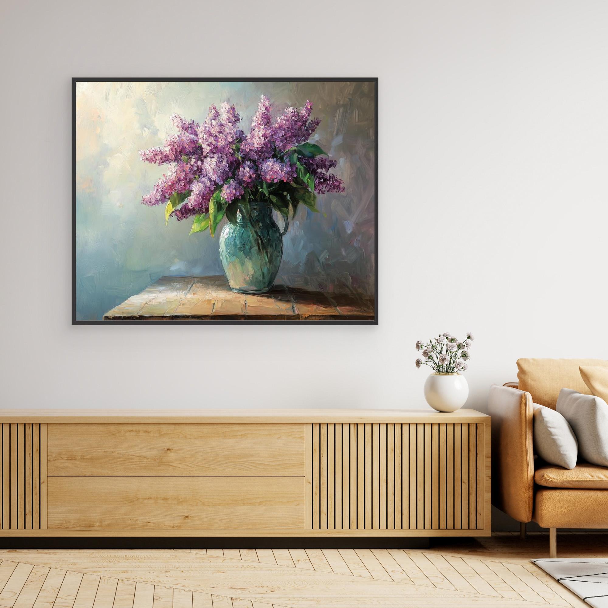 Lilac Bouquet Floral Canvas Print 