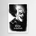 Grin in the Dark Creepy Clown Canvas - Framed Pop Art