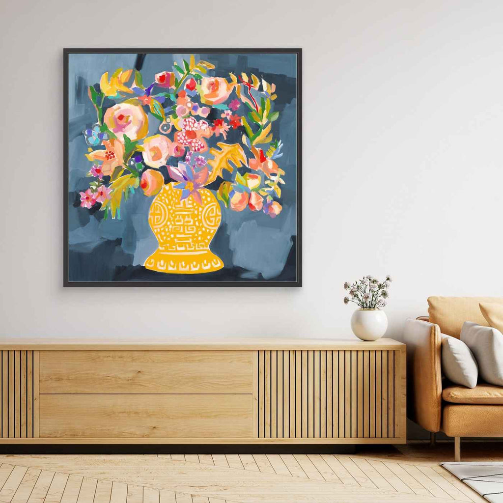 Colourful Floral Canvas Art for Kitchen Wall Decor