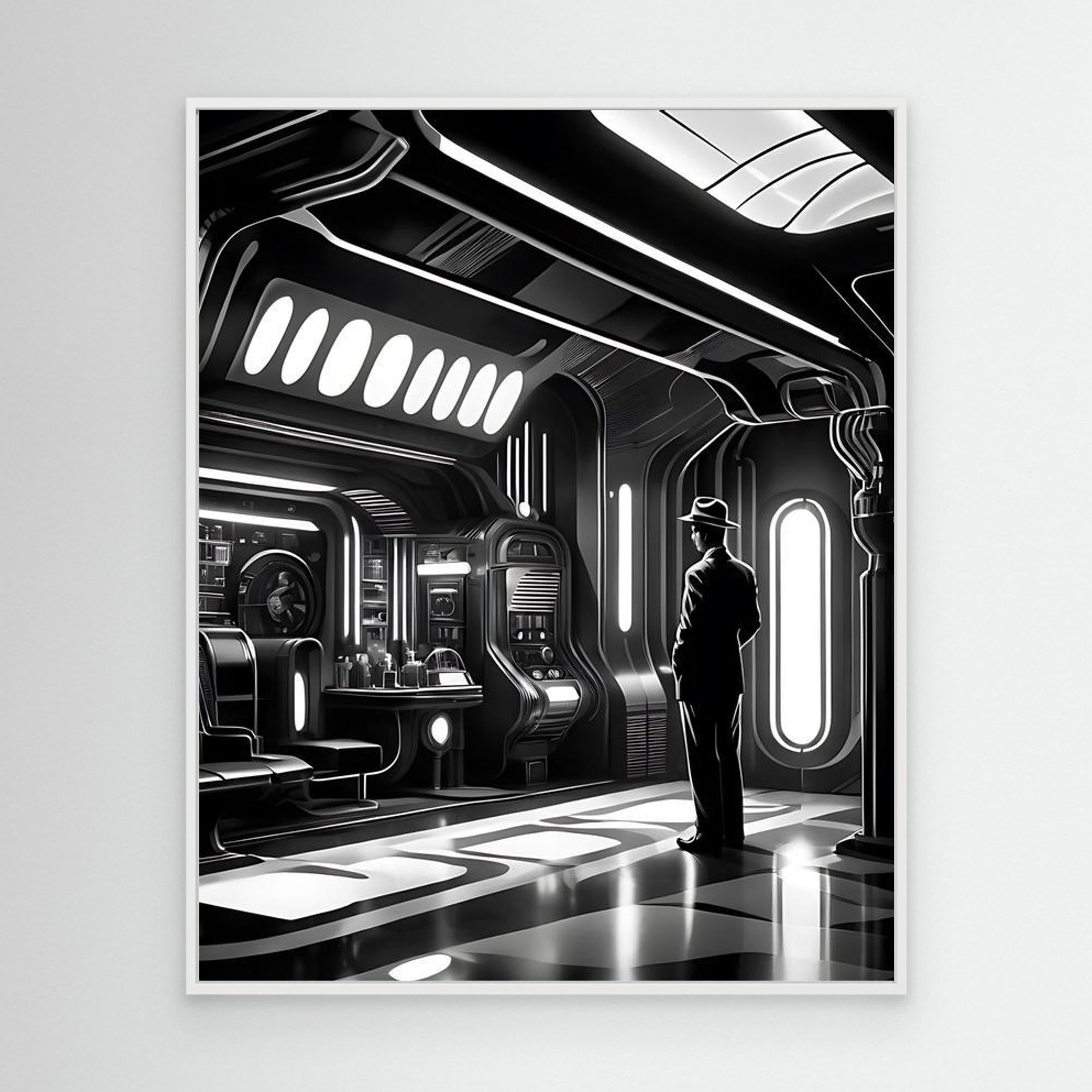 Retro-Futuristic Noir Sci-Fi Wall Art | Canvas Print - Framed Pop Art