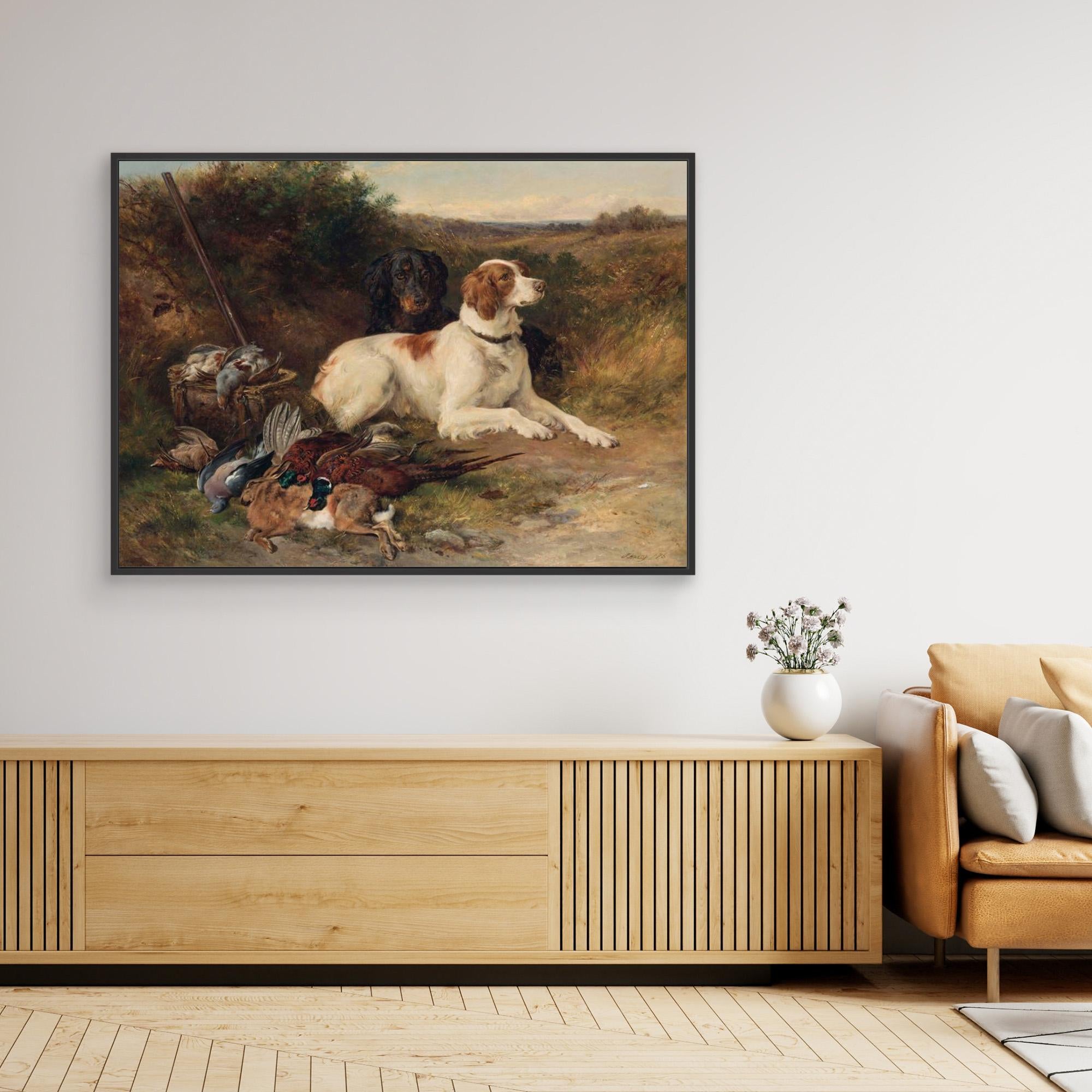 Vintage Hunting Dog Wall Art | Traditional Hallway Wall Art - Framed Pop Art