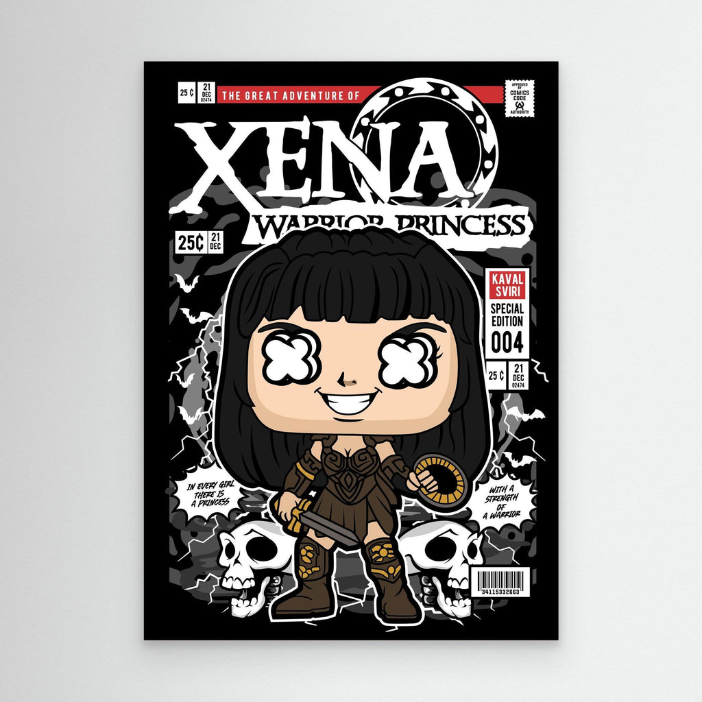 Xena Warrior Princess Canvas Wall Art Hallway Print - Framed Pop Art