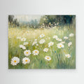 Hallway Wall Art – Wildflower Meadow Daisy Canvas Print - Framed Pop Art