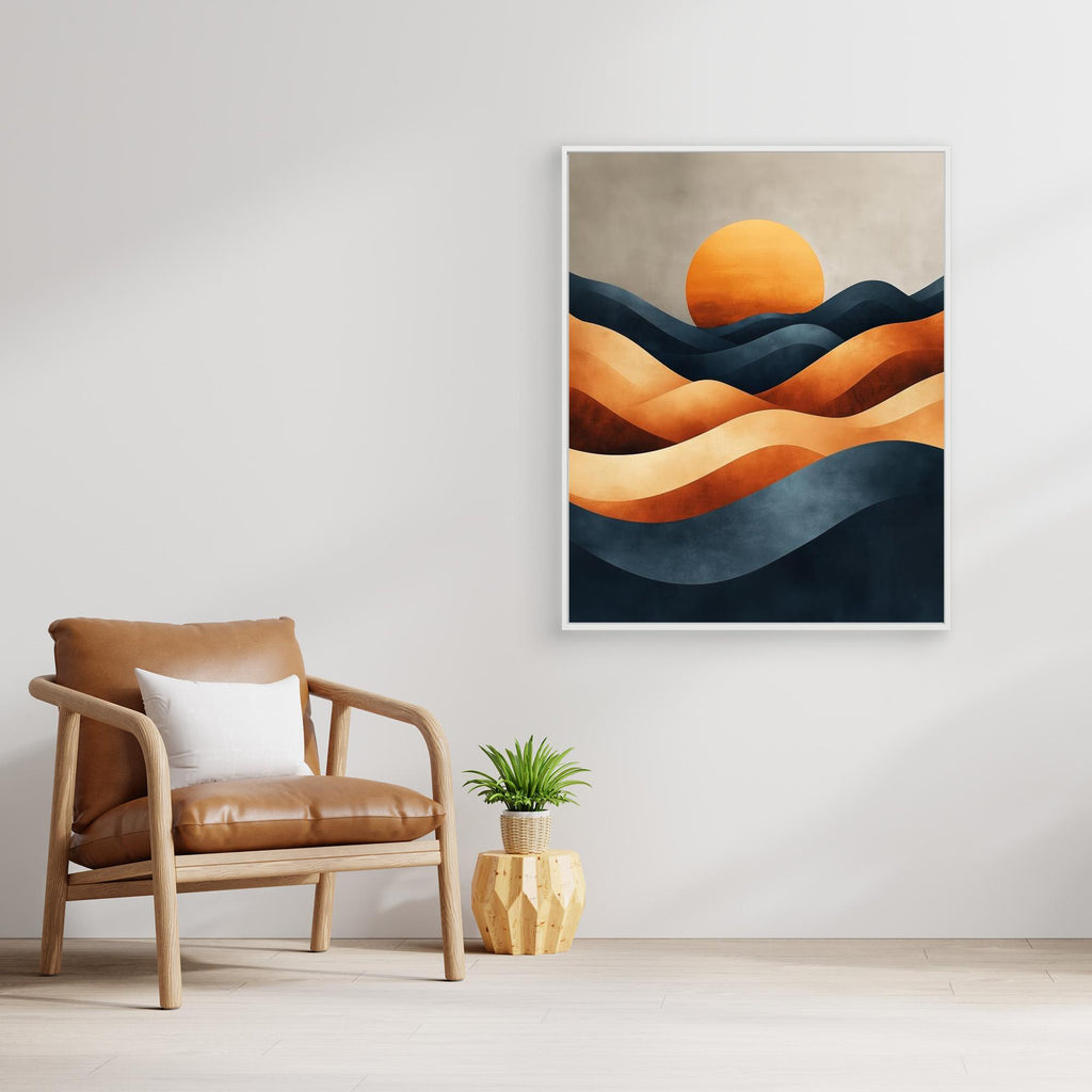 Abstract Desert Sunset Canvas Print | Modern Wall Art UK